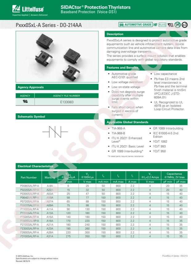 Littelfuse P3100SALRP-A