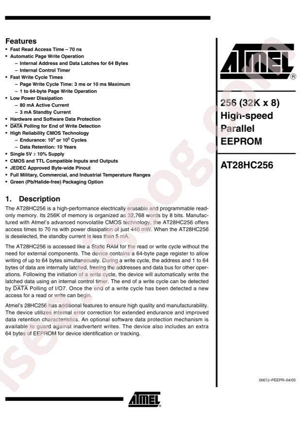 MICROCHIP AT28HC256-12PI