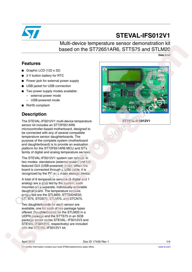 ST STEVAL-IFS012V1