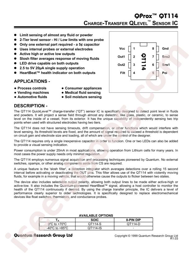 MICROCHIP QT114-S