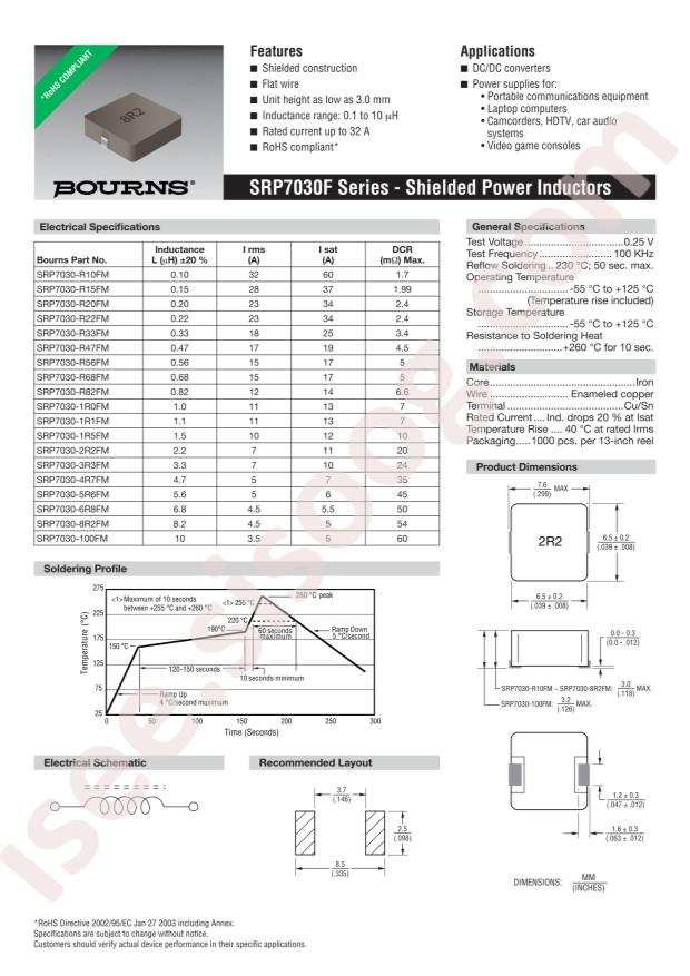 BOURNS SRP7030-R33FM