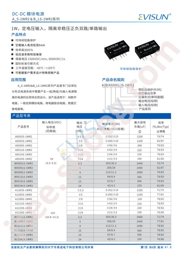 EVISUN A0505S-1WR2