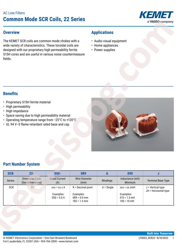 KEMET SCR22-050-0R9A090J