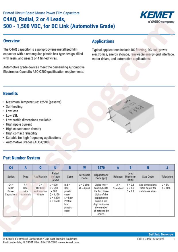 KEMET C4AQQEW5650A3BJ