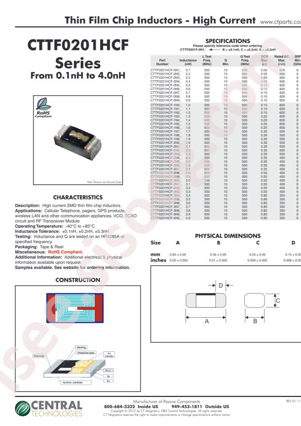 Central CTTF0201HCF-0N9C