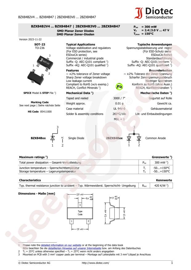 DIOTEC BZX84B4V7-AQ