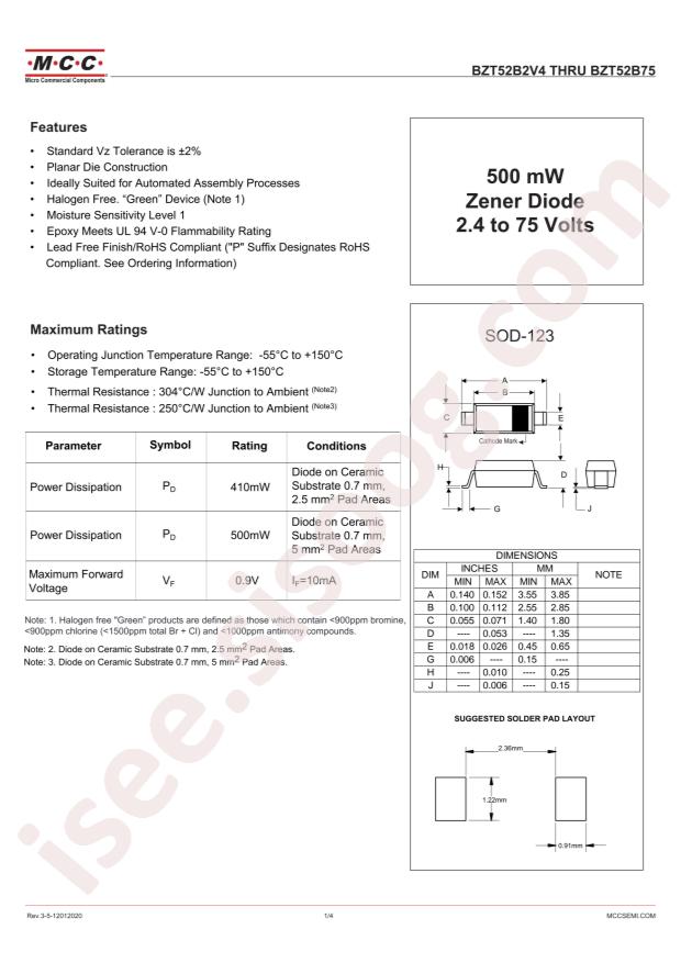 MCC BZT52B56-TP