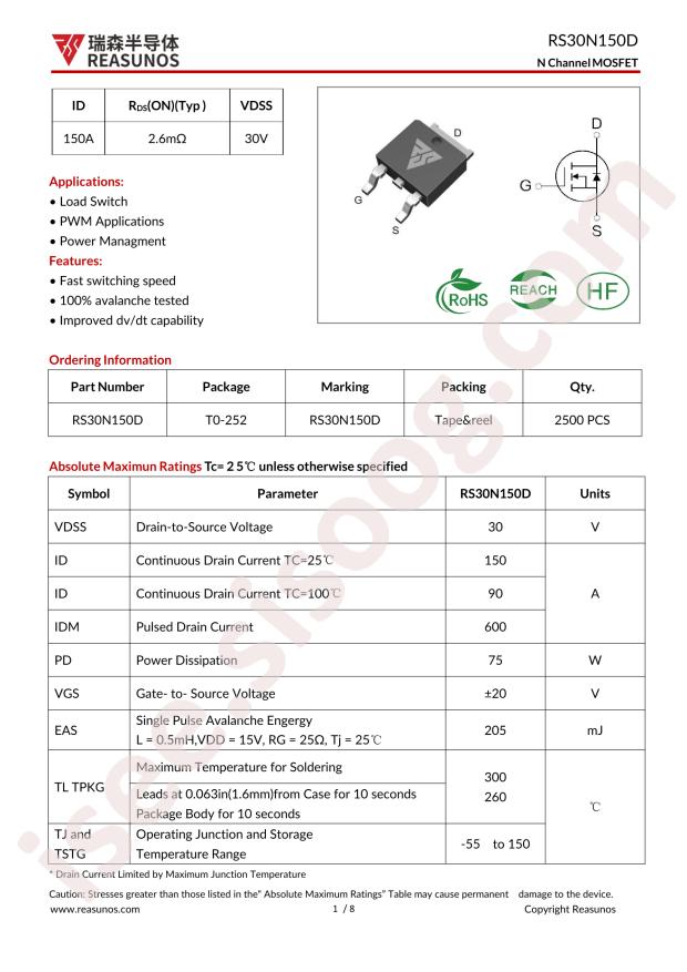 REASUNOS RS30N150D