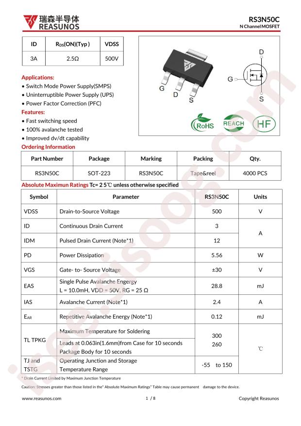 REASUNOS RS3N50C