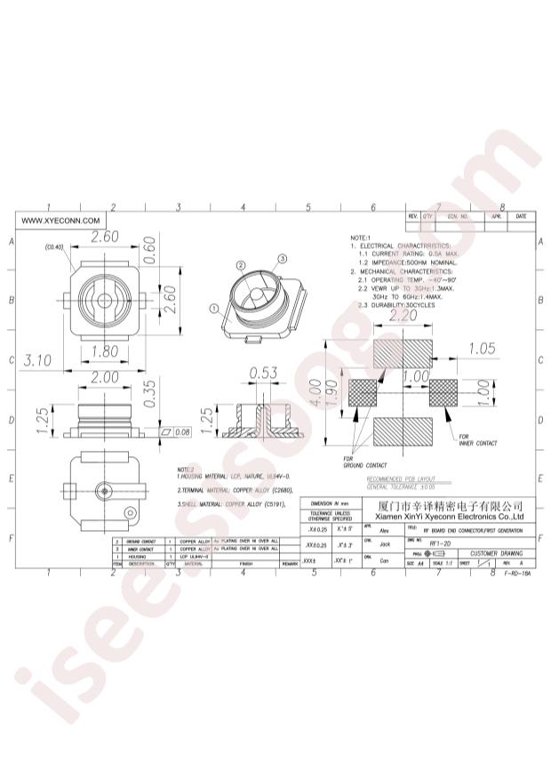 XYECONN RF1-2D