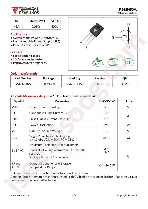 REASUNOS RS45N50W
