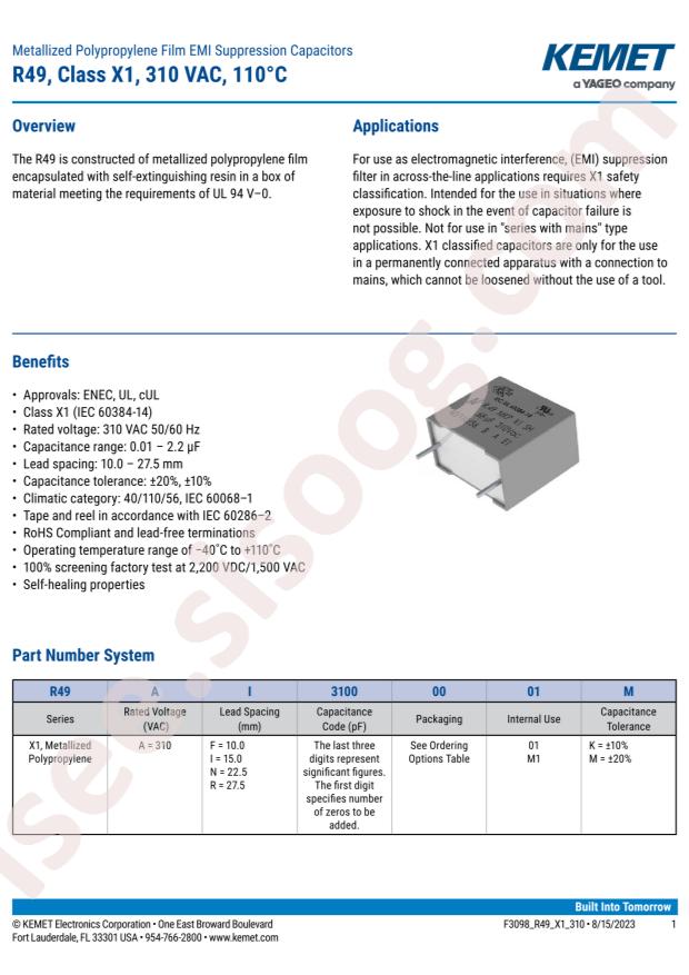 KEMET R49AI21005201M