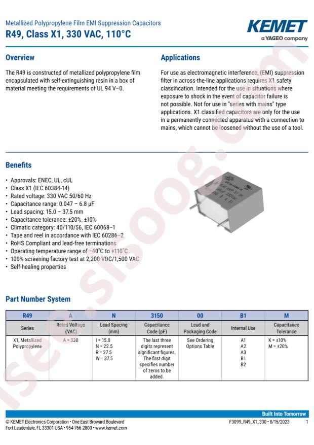 KEMET R49AI322000B1M