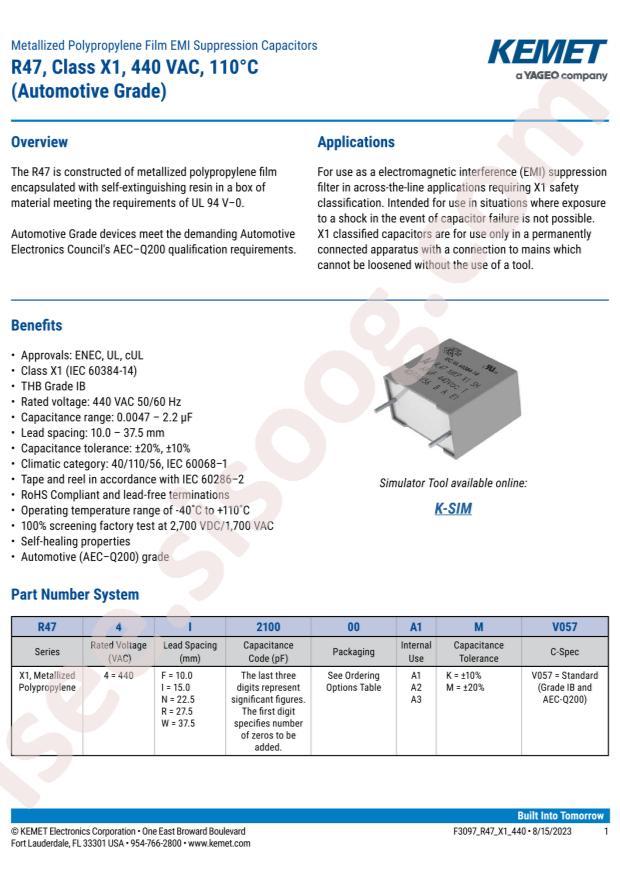 KEMET R474N3220DQA1M