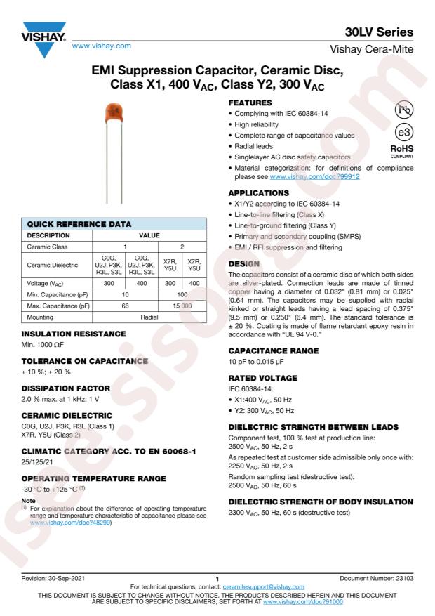VISHAY 30LVT15-R