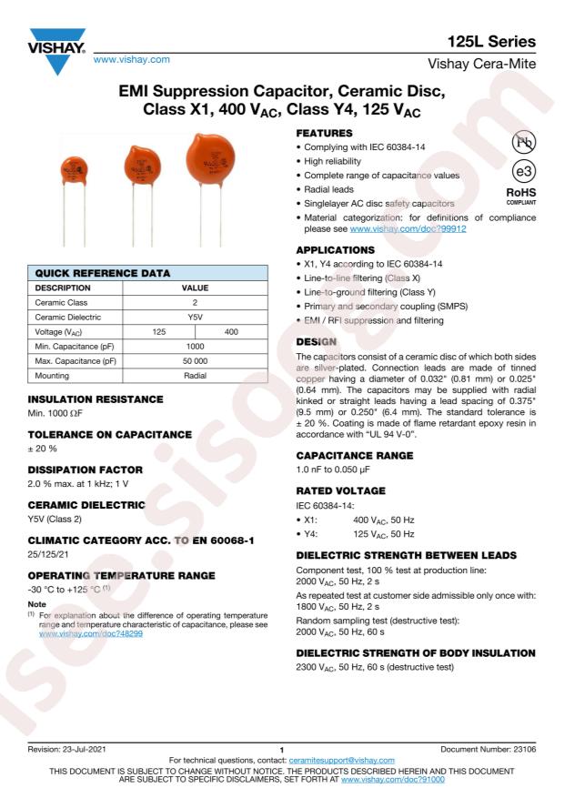 VISHAY 125LD82-R