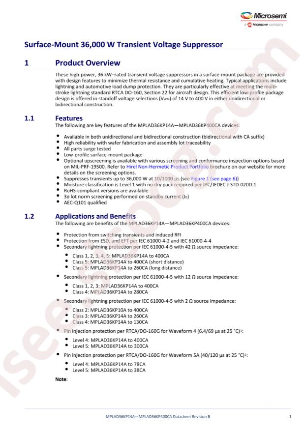 MICROCHIP MPLAD36KP24AE3/TR