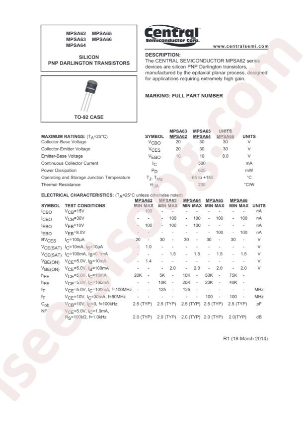 Central MPSA64 PBFREE