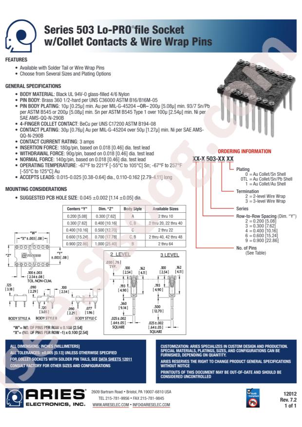 Aries Electronics, Inc. 60-9503-30