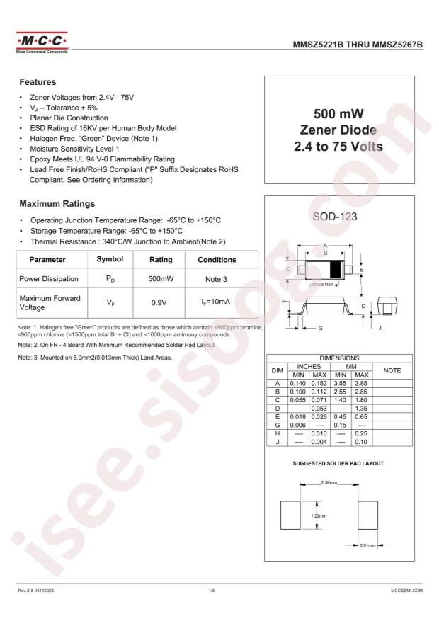 MCC MMSZ5235B-TP