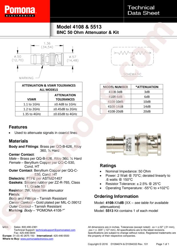 Pomona Electronics 4108-3DB