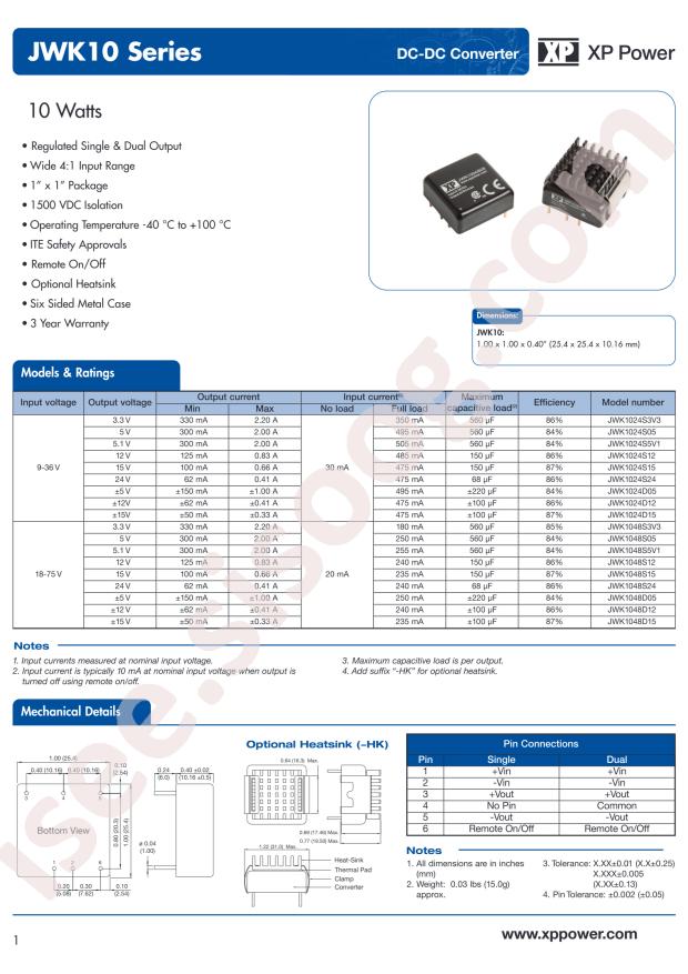 XP Power JWK1048S15