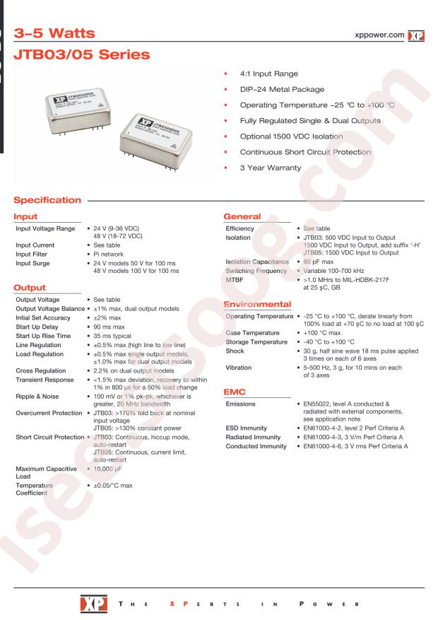 XP Power JTB0524S12