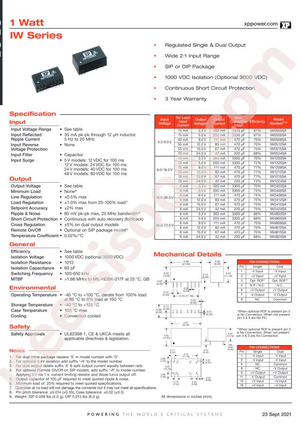 XP Power IW0503SA