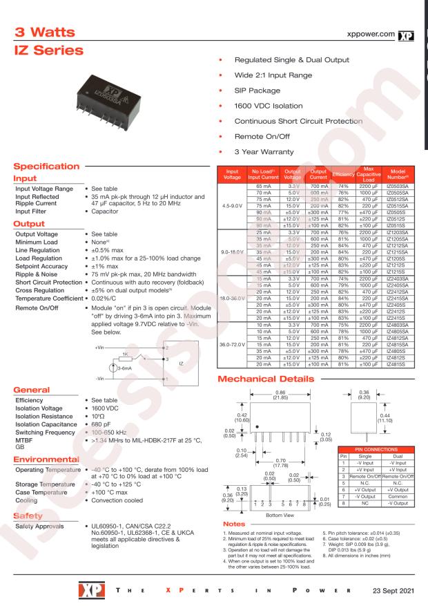 XP Power IZ1215SA