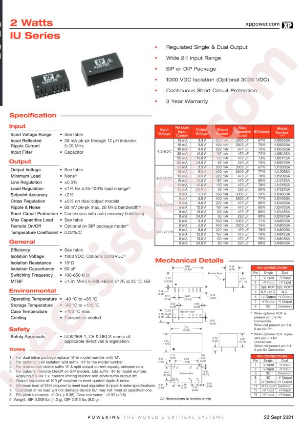 XP Power IU0509SA