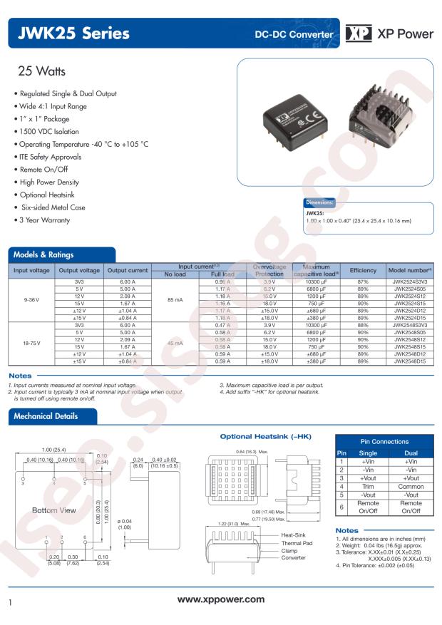 XP Power JWK2548S12