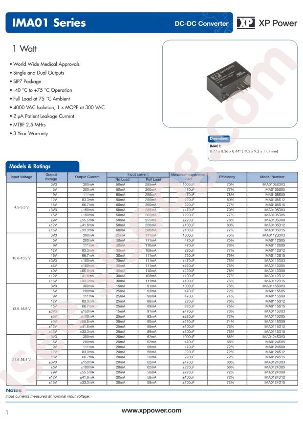 XP Power IMA0105S05