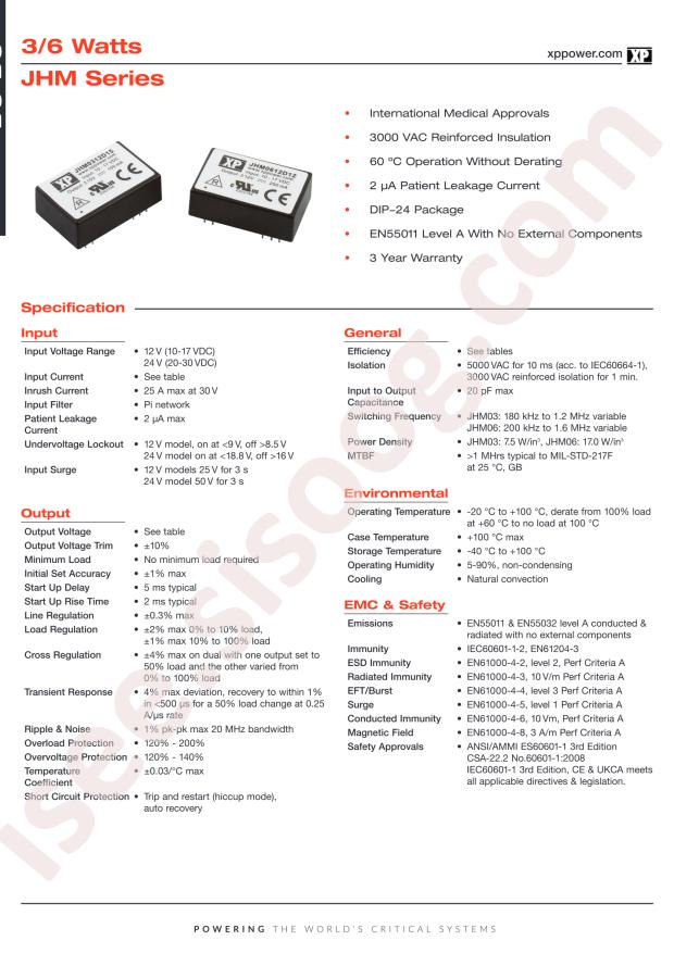 XP Power JHM0612D12