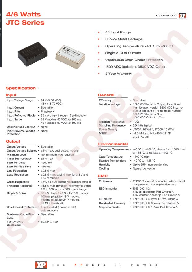 XP Power JTC0648S15
