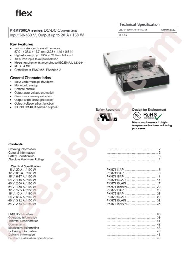 Flex Power Modules PKM7215APIPHS
