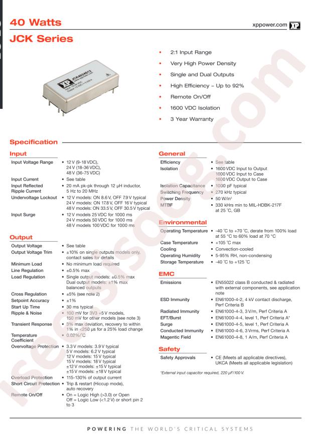 XP Power JCK4012D15