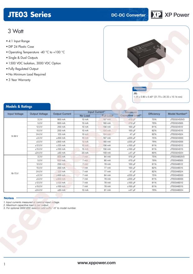 XP Power JTE0348S3V3