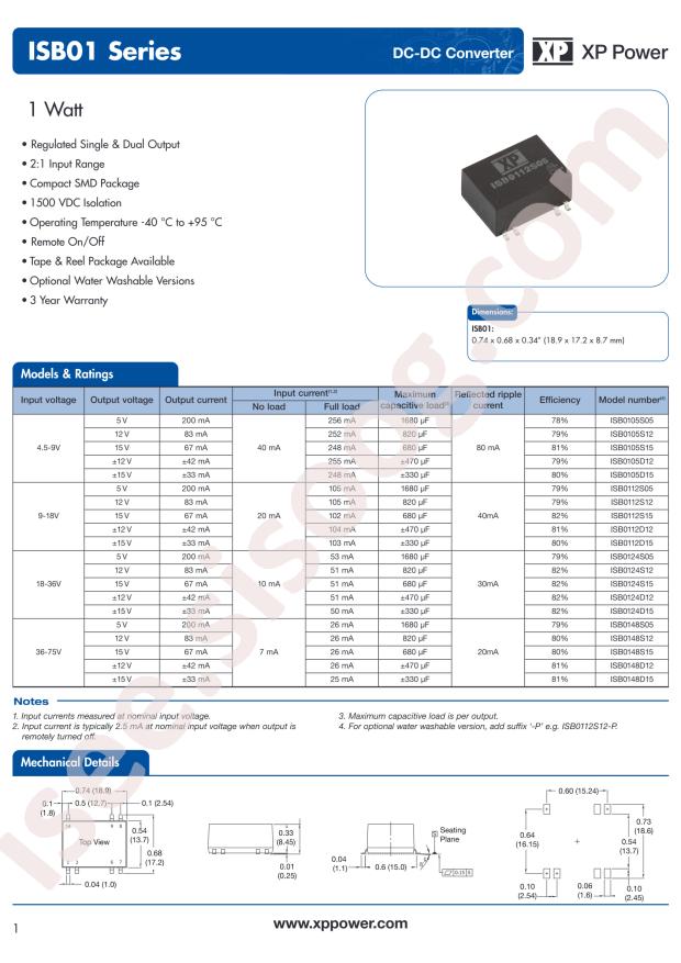 XP Power ISB0148D12
