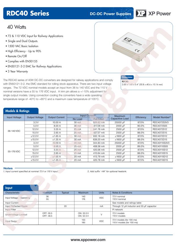 XP Power RDC4072S05