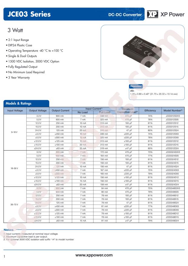 XP Power JCE0312S05