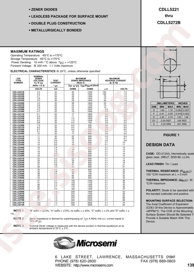 MICROCHIP CDLL5267D
