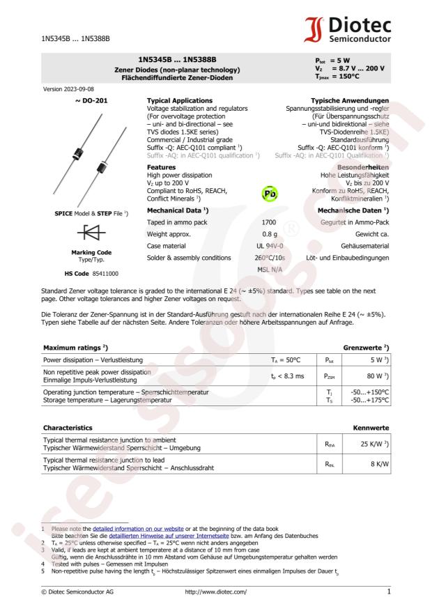 DIOTEC 1N5353B