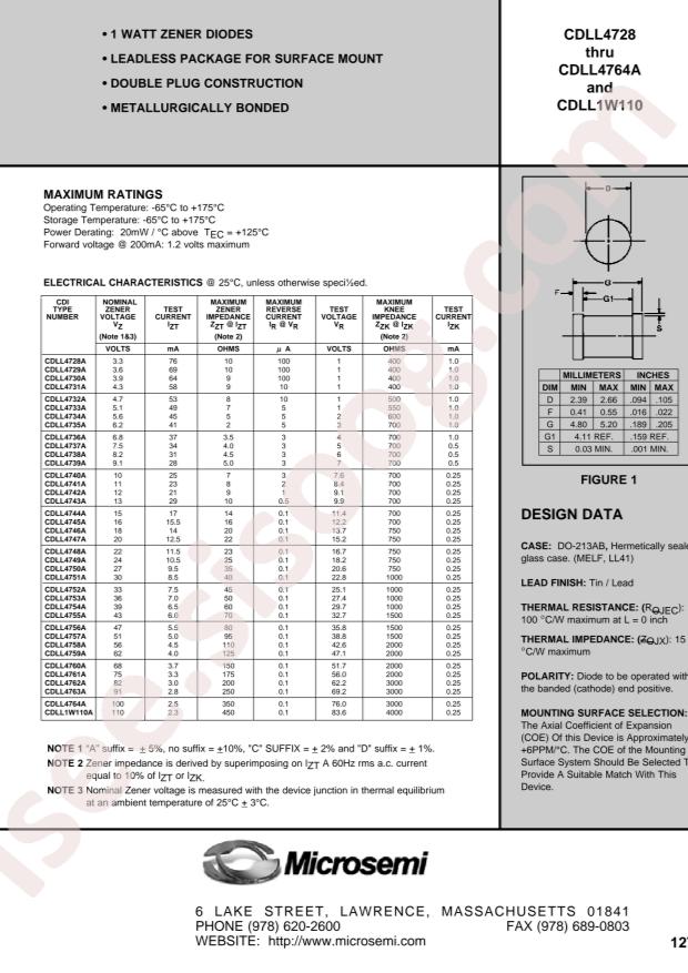 MICROCHIP CDLL4749/TR