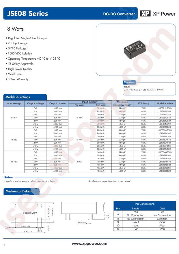XP Power JSE0824S12
