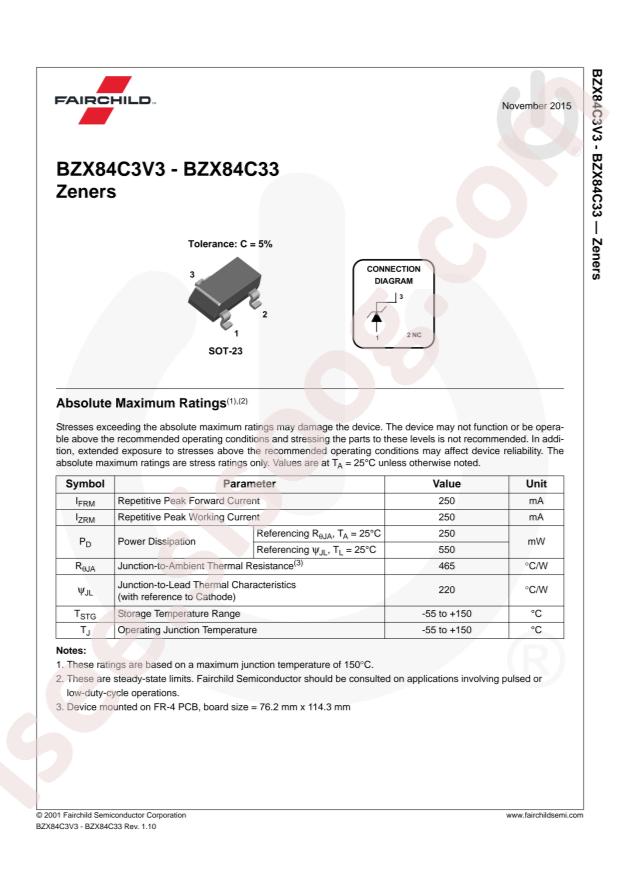 onsemi BZX84C27