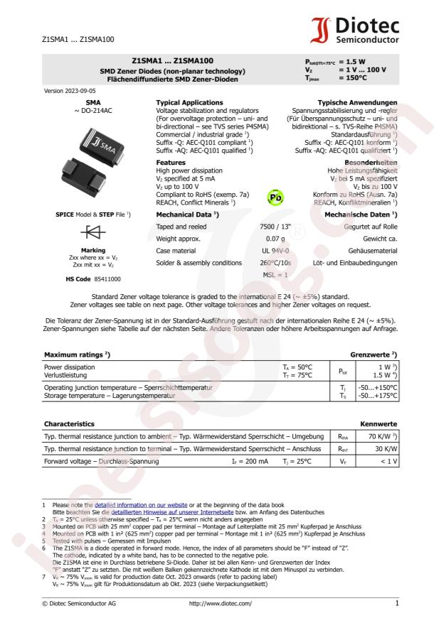 DIOTEC Z1SMA15