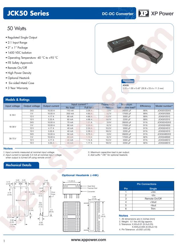 XP Power JCK5012S05