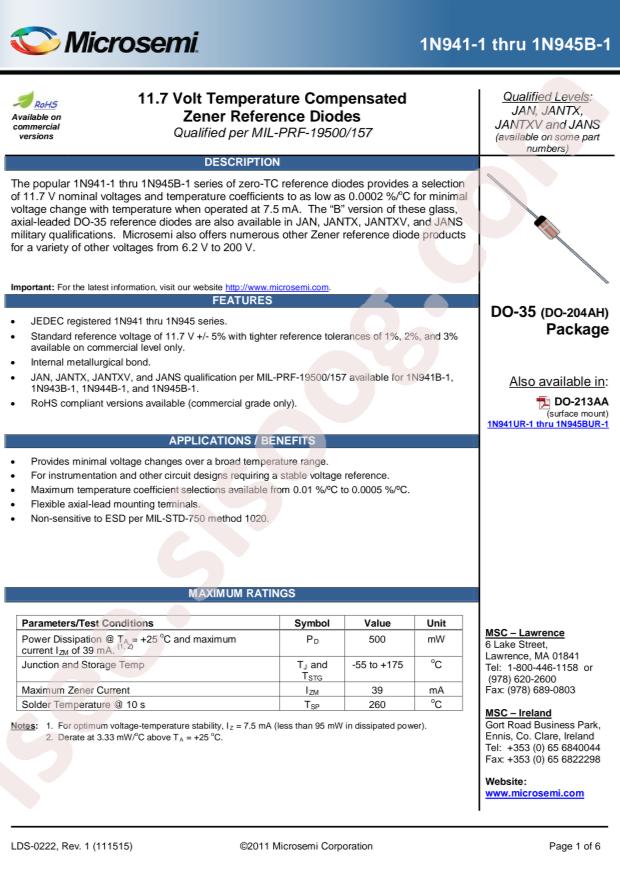 MICROCHIP 1N945B