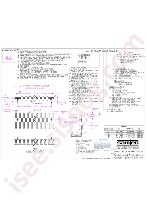 Samtec TSM-125-01-LM-DV-A-P-TR