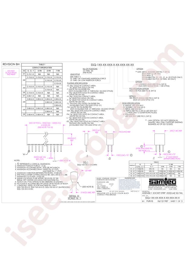 Samtec SSQ-120-02-T-P